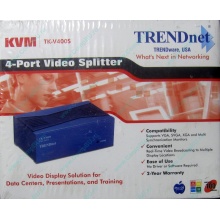 Разветвитель видеосигнала TRENDnet KVM TK-V400S (4-Port Video Splitter) - Кудиново